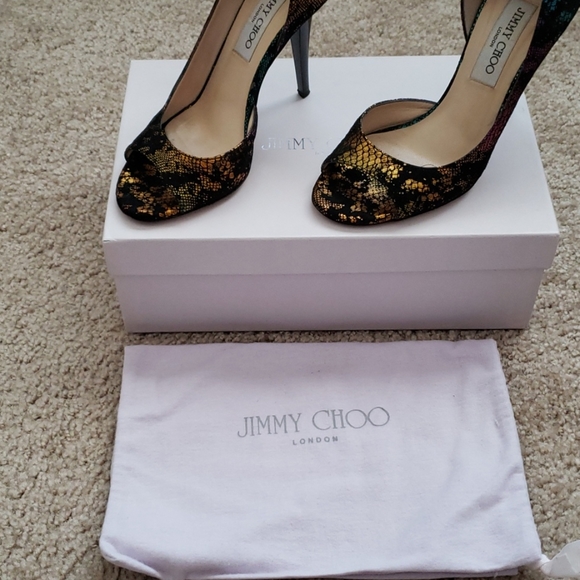 Jimmy Choo RARE Rainbow suede heels sz 6/36 - Picture 8 of 11